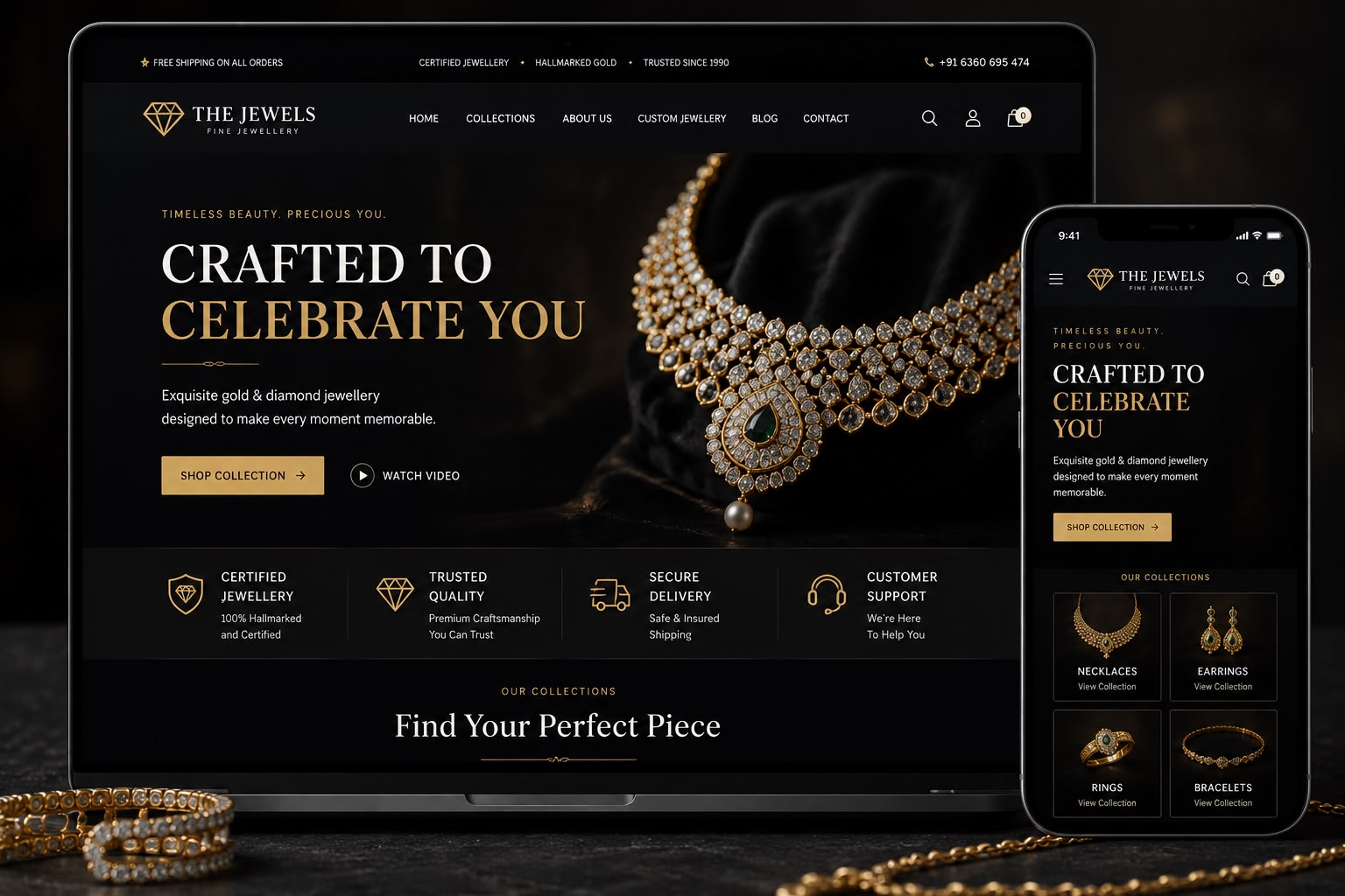 THE JEWELS website concept